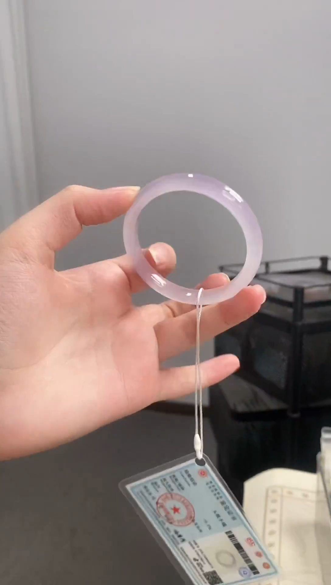 手镯玛瑙/玉髓未镶嵌50-51紫霞