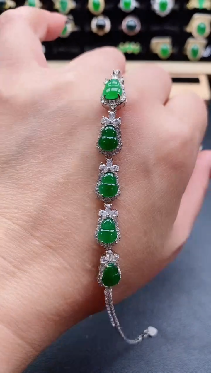 银S925镶嵌戒指翡翠1