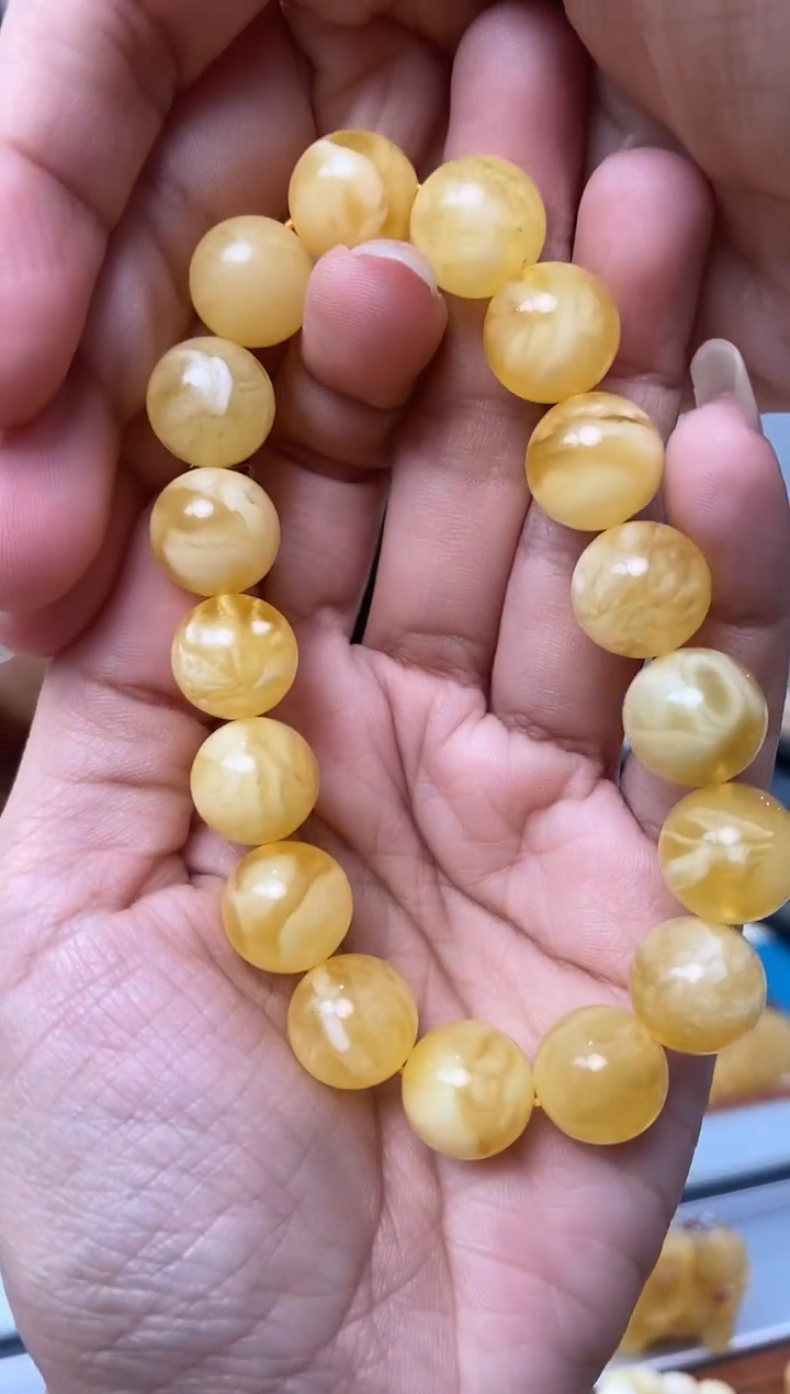 【闪购商品】琥珀裸石未镶嵌天然琥珀蜜蜡手串