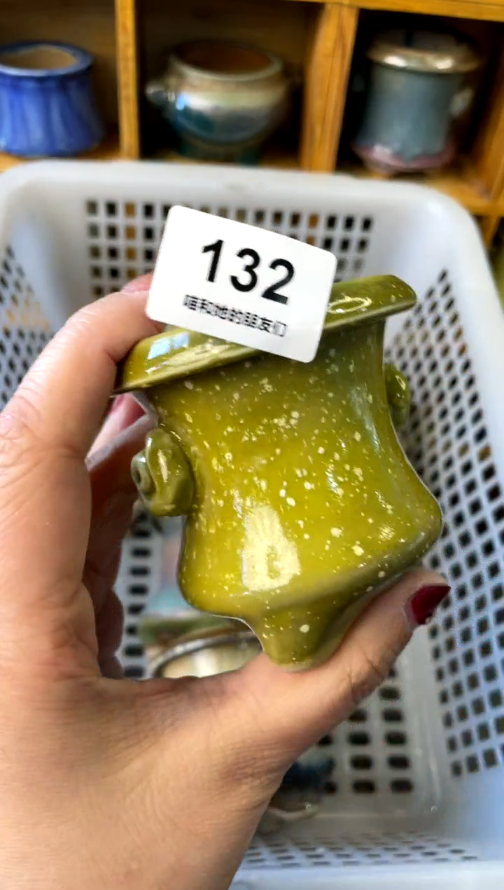 【闪购商品】陶132 内口5【喵喵团圆多肉盆】