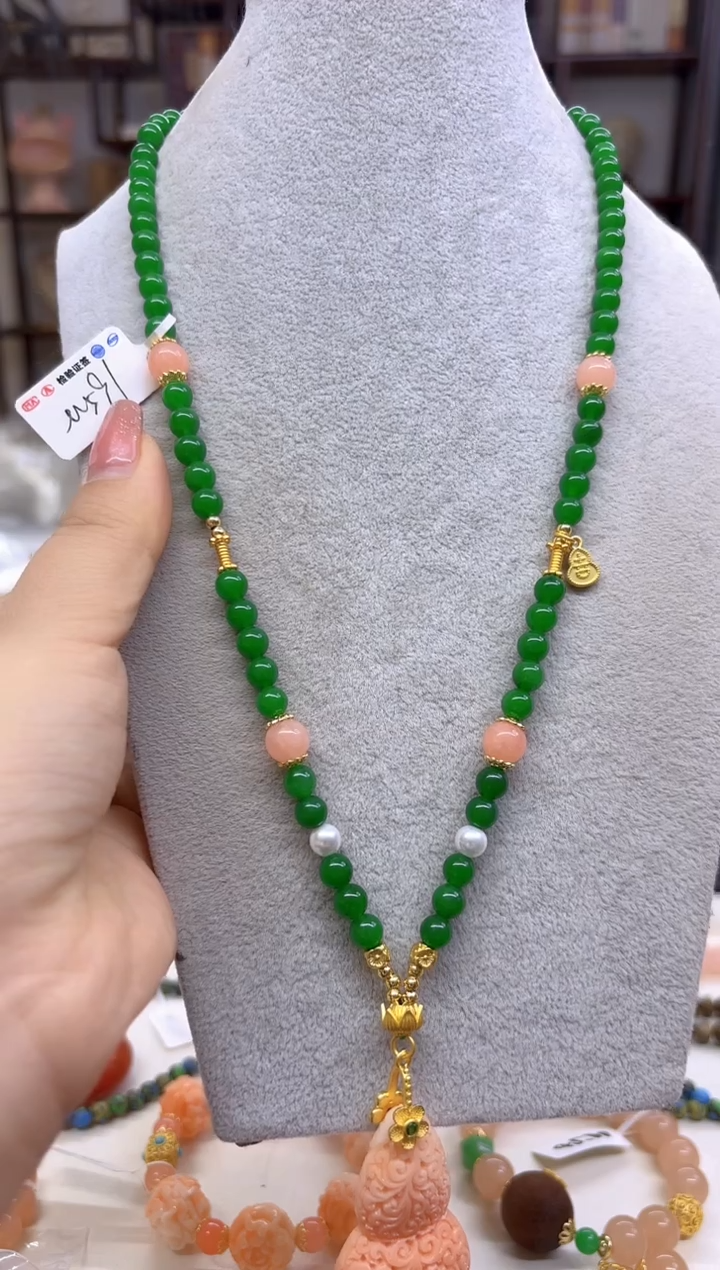 【闪购商品】翡翠毛衣链未镶嵌M591