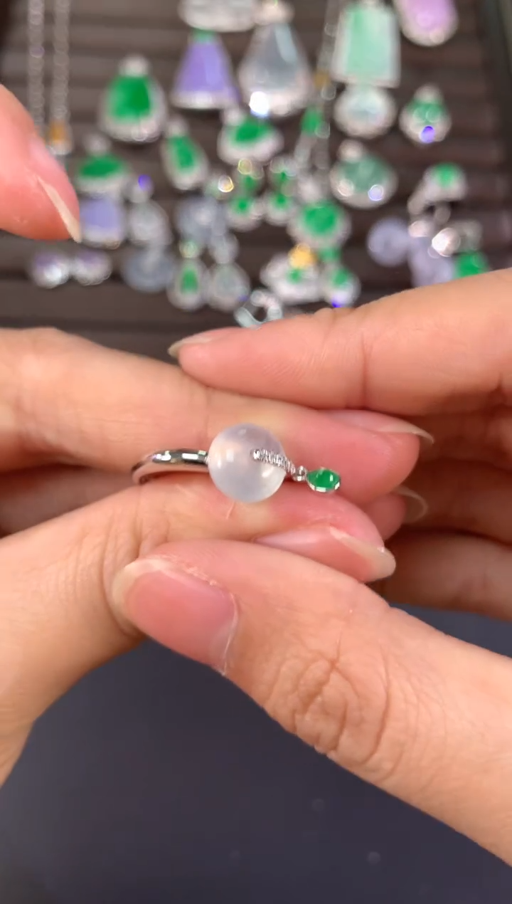 【闪购商品】翡翠戒指18K金镶嵌Z296|2980