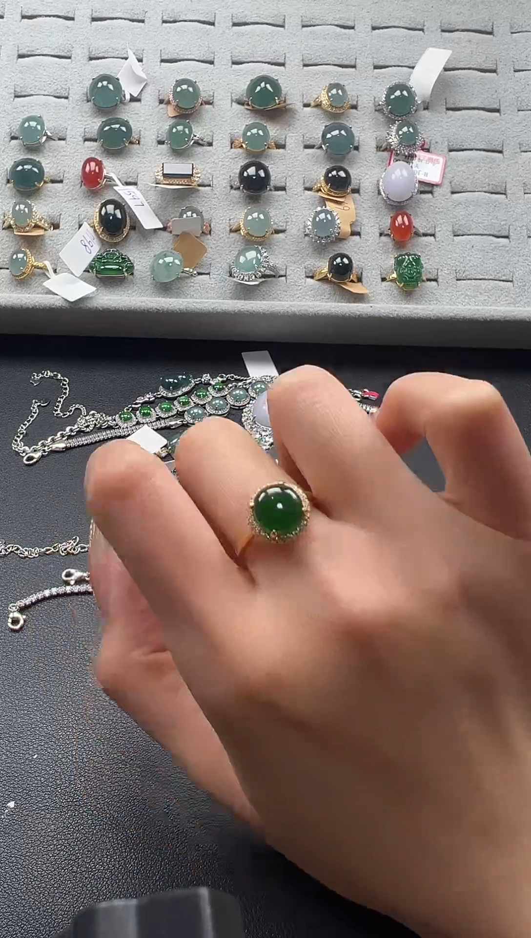 【闪购商品】翡翠戒指银S925镶嵌5465353