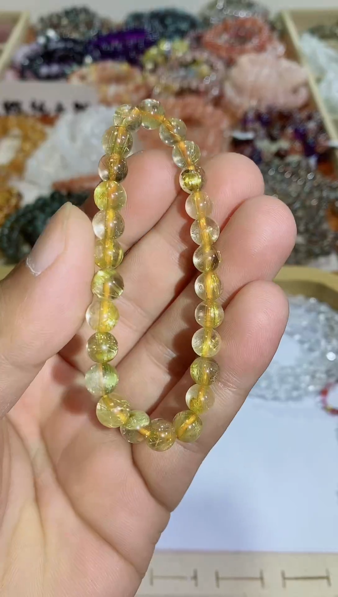 【闪购商品】发晶手链未镶嵌金发晶7m+ (多样性发其一）