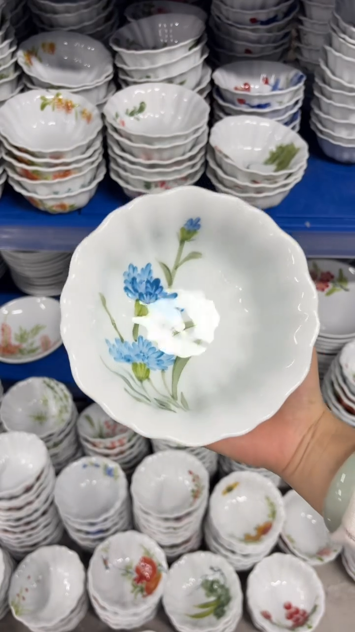 景德镇高温瓷食品级釉中彩-花边碗