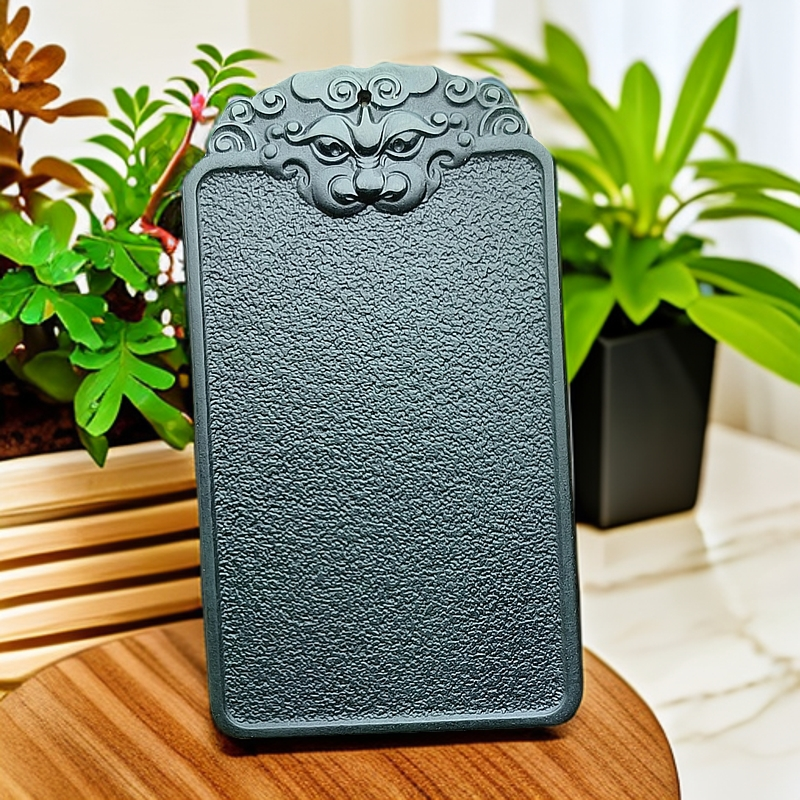 和田玉青玉平安无事牌吊坠男女玉佩