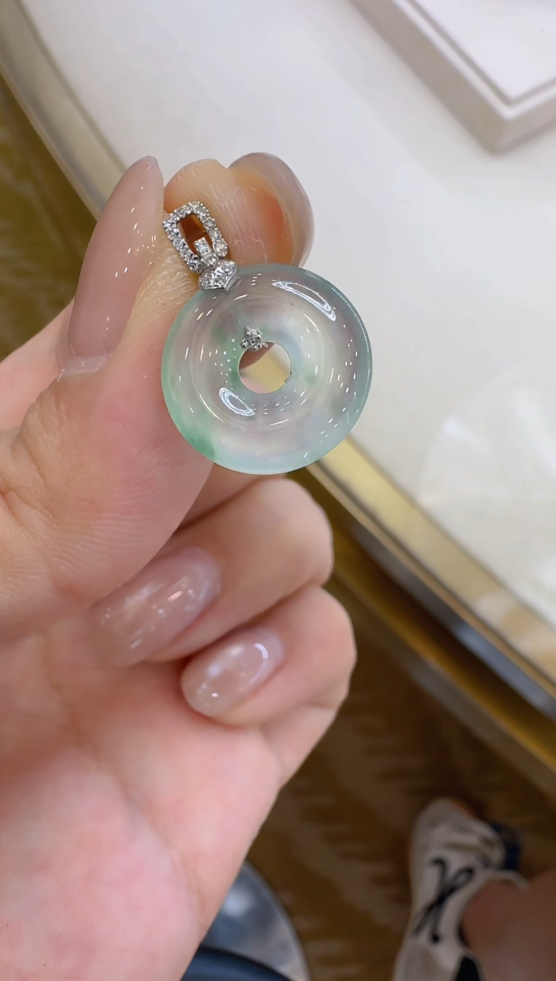 翡翠18K金镶嵌吊坠(不含链)多样性团购发一件