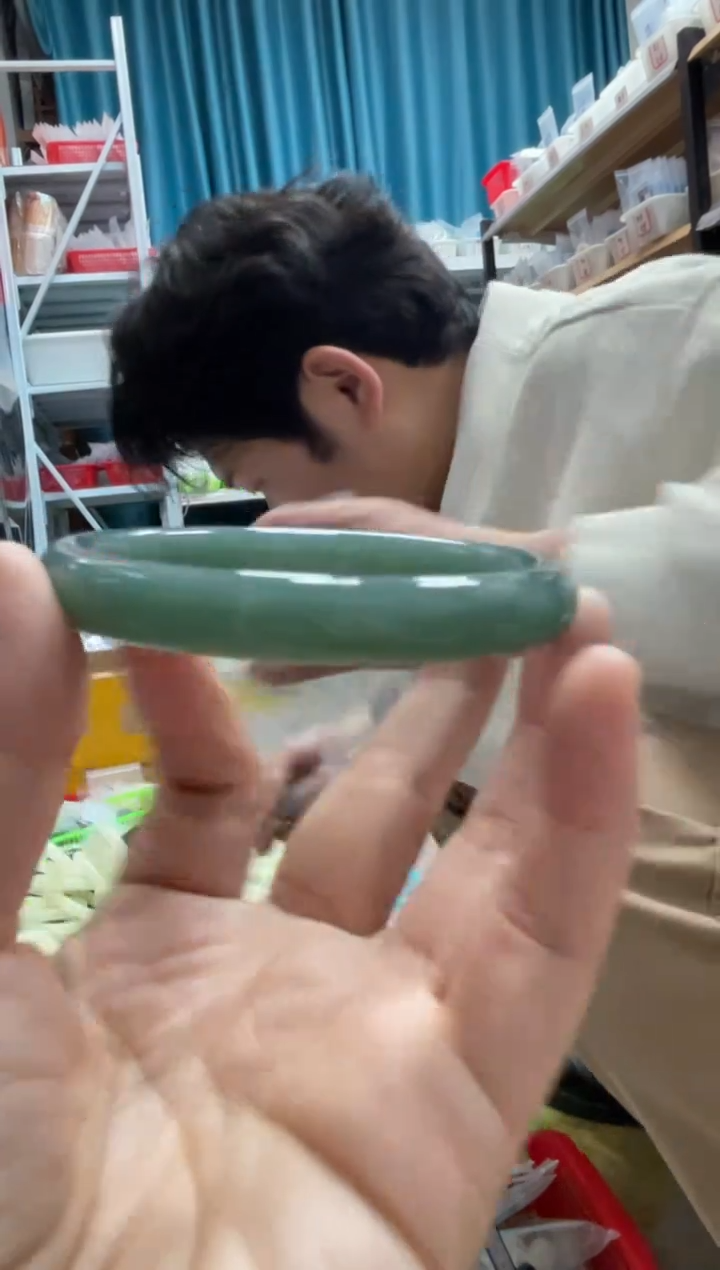 【闪购商品】和田玉颈饰未镶嵌A13且末蓝正圈62