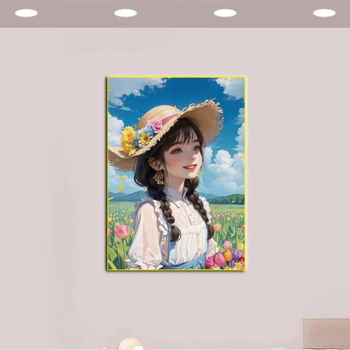 少女卧室墙面装饰挂布床头背景挂画女孩房间墙壁