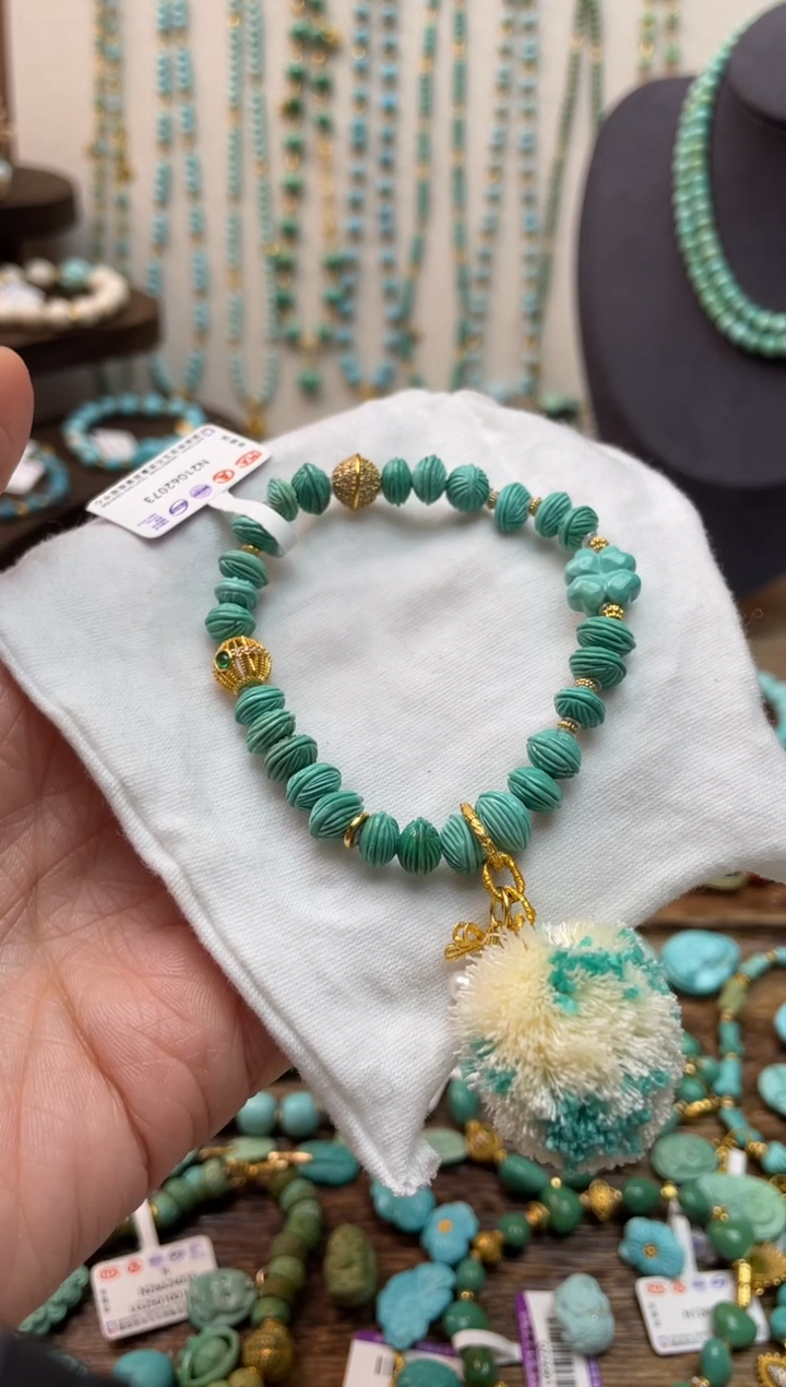 【闪购商品】绿松石手链银S925镶嵌编号64