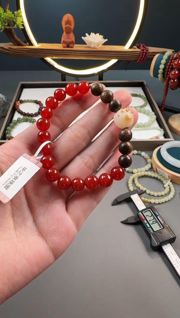 合金手链南红玛瑙红玛瑙小猫爪手串