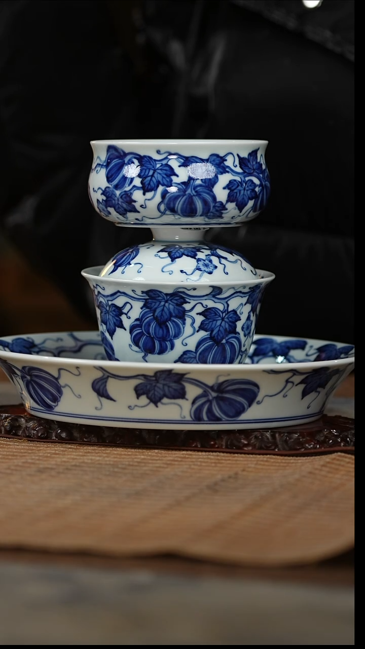 【闪购商品】墨舍柴窑金瓜纳福套组