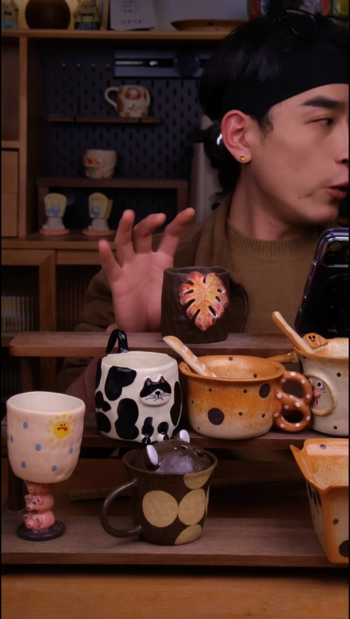 杯子陶景德镇可爱设计师款陶瓷32号