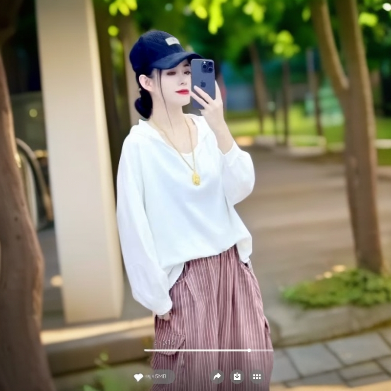 2025秋季女装连帽吸汗时尚休闲款九分袖打底衫宽松百搭版