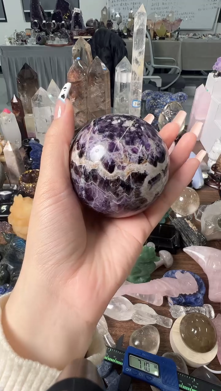 未镶嵌珠宝半成品水晶M135 约7.1cm