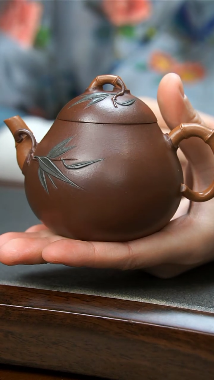 【闪购商品】紫砂茶壶紫泥三色竹壶