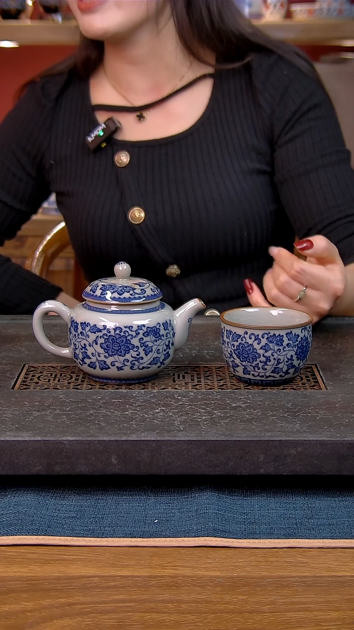 简装家用款2件套 老陶泥开片纹陶瓷茶具