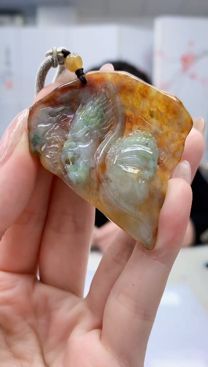 【闪购商品】定制翡翠未镶嵌5060jw-毛货挂件367