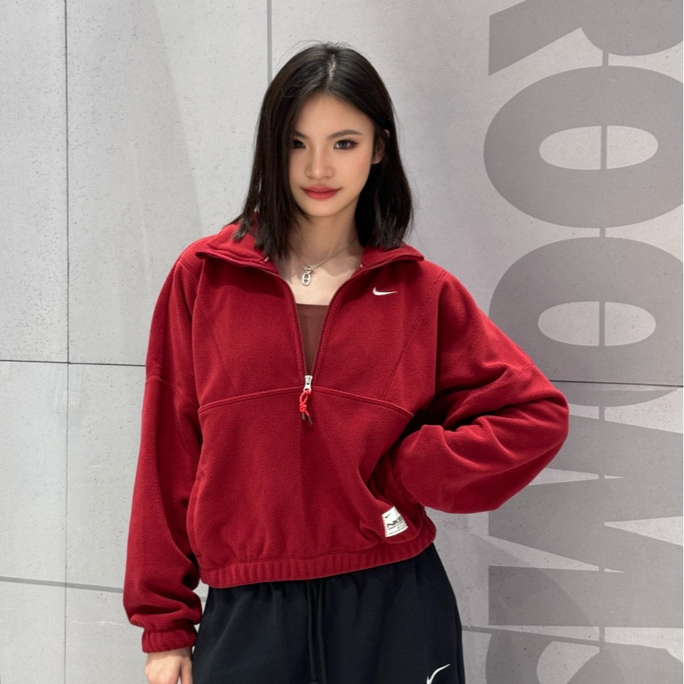 【滔搏联动】Nike耐克AS W NK ONE TF HZ TOP德绒套头衫HV8465-677