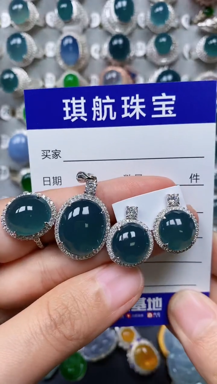 【闪购商品】翡翠颈饰银S925镶嵌0225