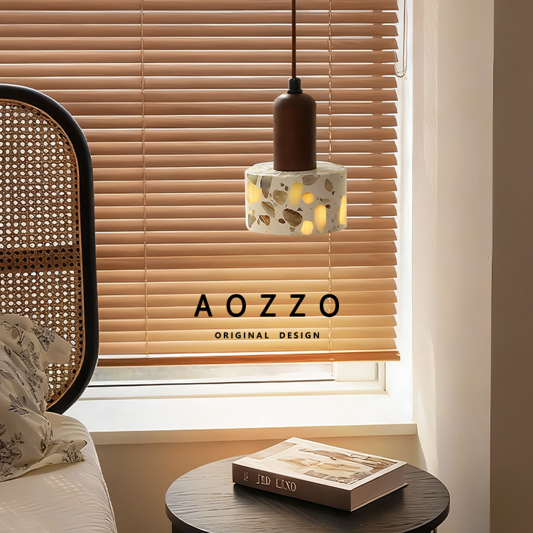 奥朵中古风床头吊灯2025新款法式卧室小吊灯复古书房玄关吊线灯具