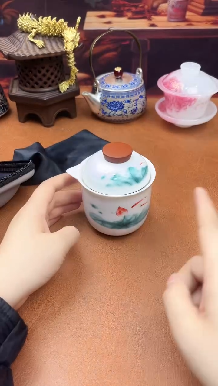 陶瓷茶具摆件旅行套组