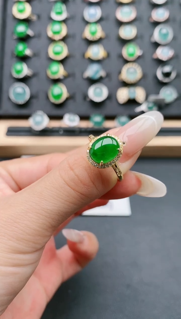 【闪购商品】翡翠戒指银S925镶嵌1111111
