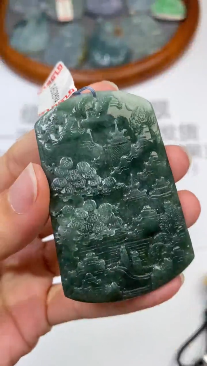未镶嵌挂件翡翠304228     多人