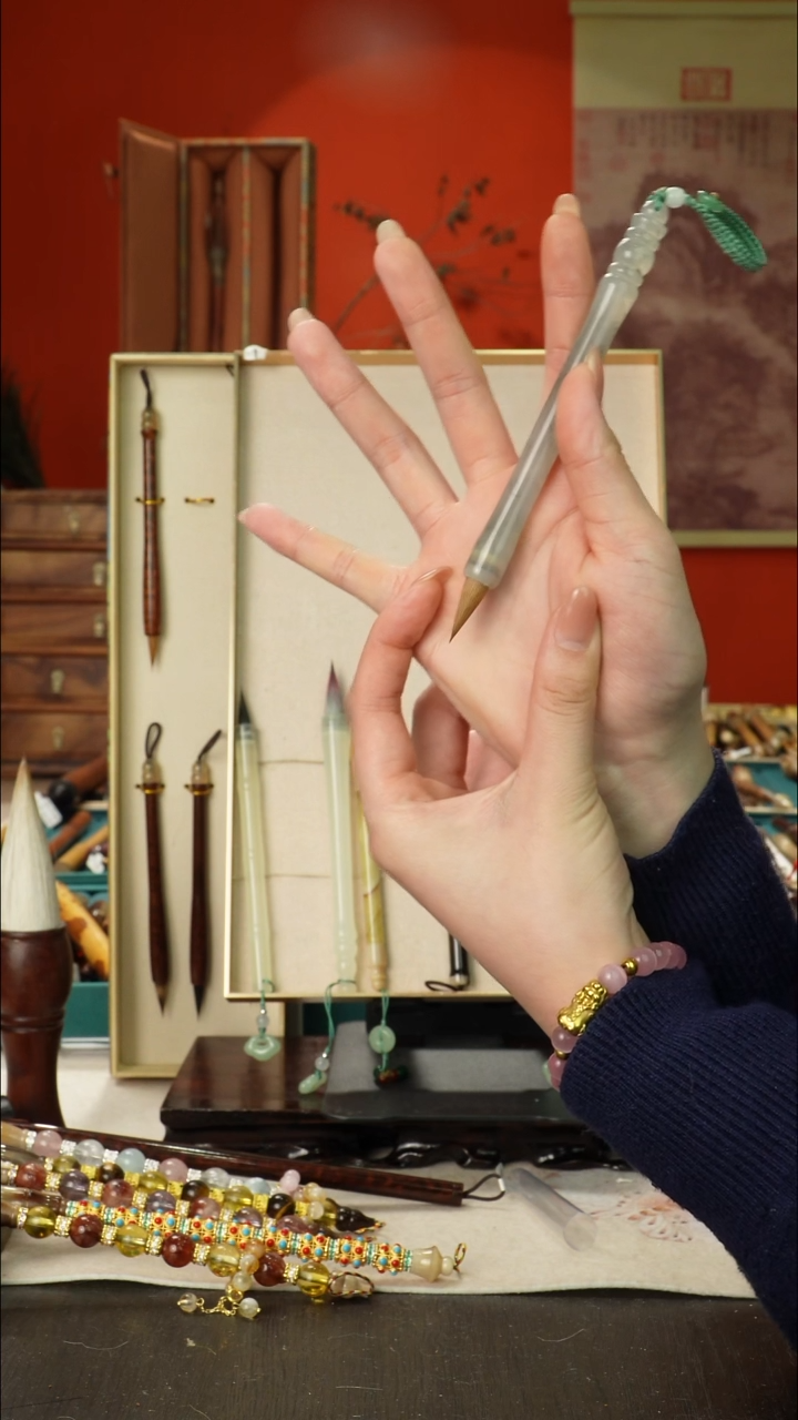 255号闪孤品高货毛笔链接 清水试笔 蘸墨不退