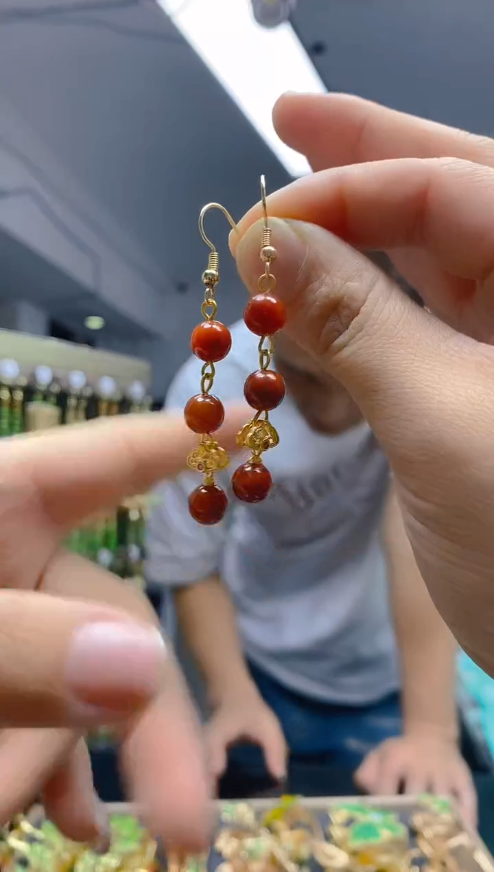 【闪购商品】翡翠耳饰合金0198翡翠耳钩