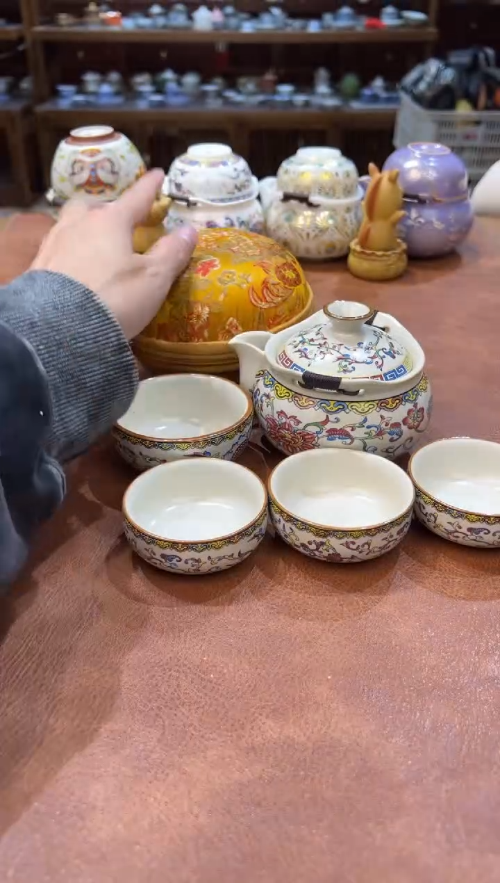 真的很便宜会开片的旅行茶具