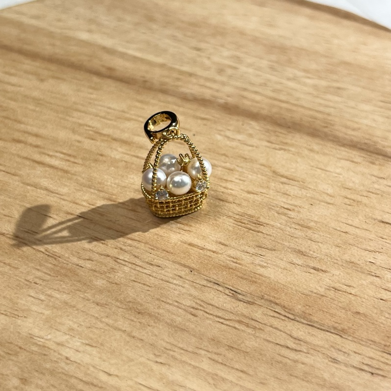 【睿泽&小池专属】S925淡水珍珠编织花篮(含银链） 4mm 