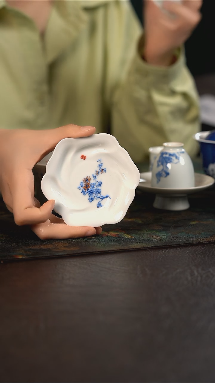 杯聚澜堂梅花花朵杯垫