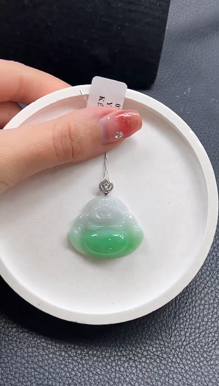 【闪购商品】翡翠颈饰18K金镶嵌佛公