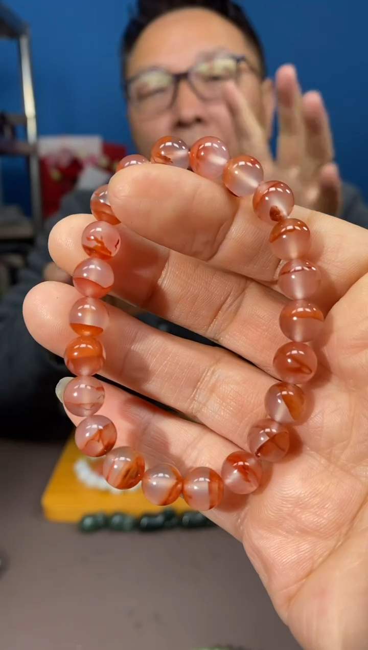 未镶嵌手链南红玛瑙颜色多样性发货拍一发一