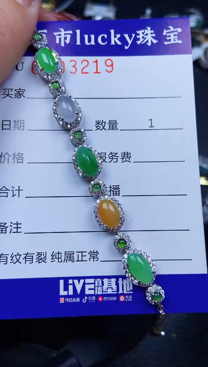 【闪购商品】翡翠颈饰银S925镶嵌3219