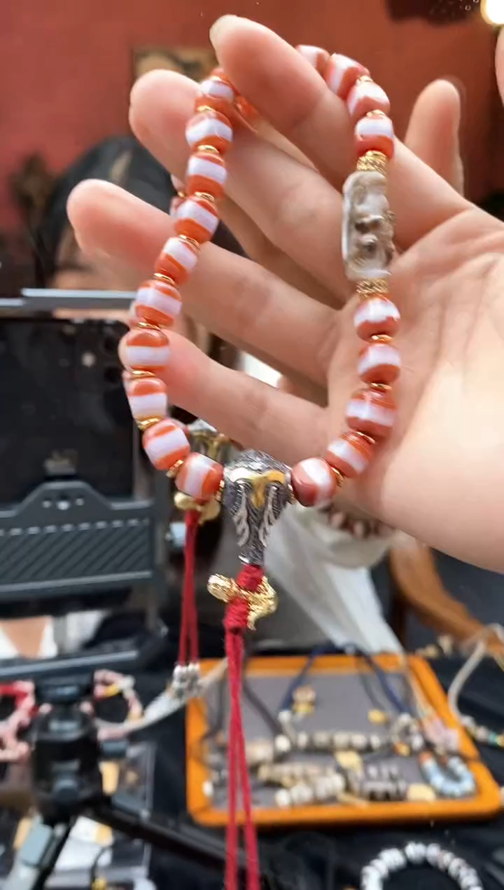 【闪购商品】玛瑙/玉髓143银S925镀金镶嵌0211-