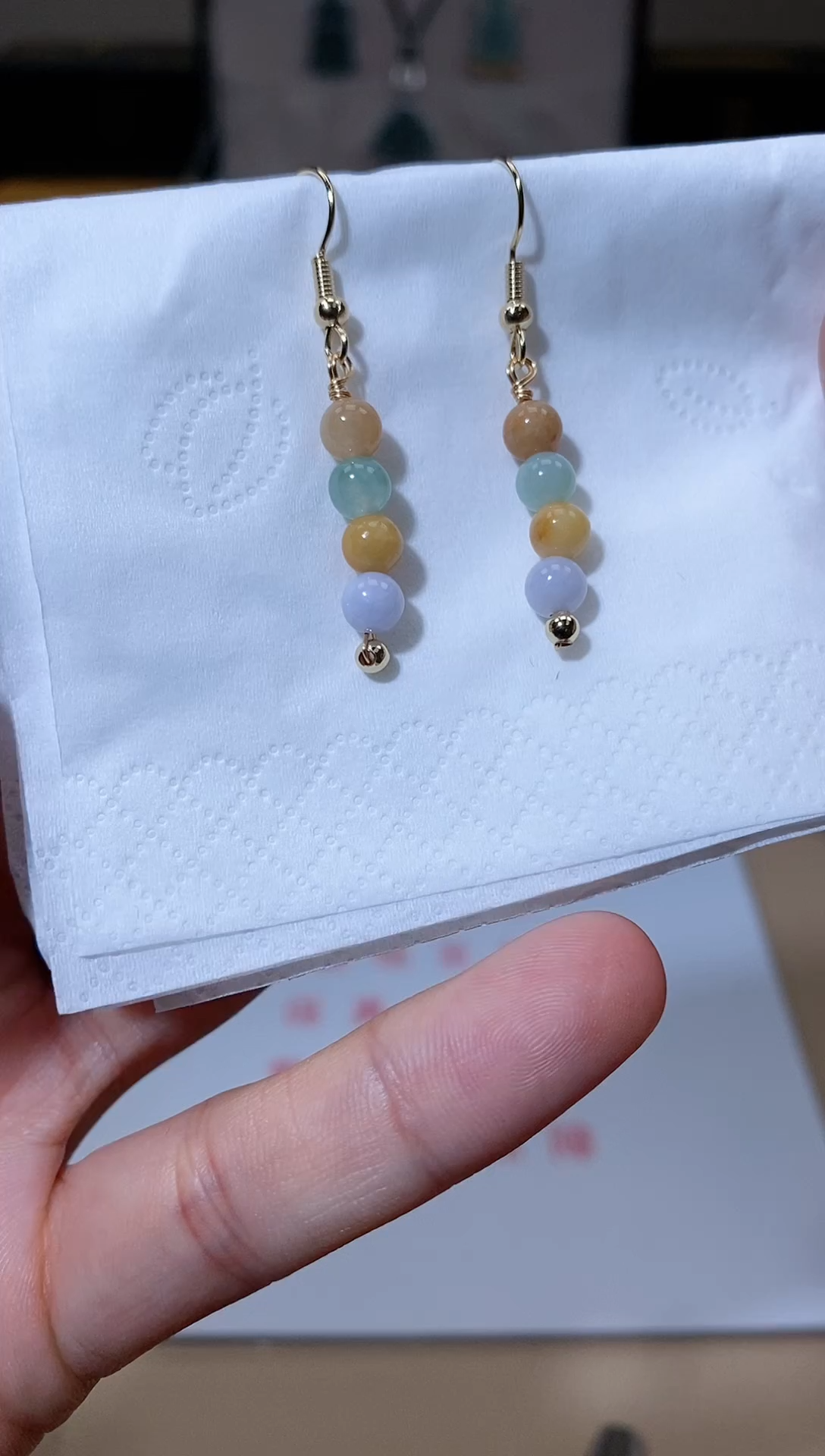 【闪购商品】翡翠耳饰未镶嵌天然A货翡翠