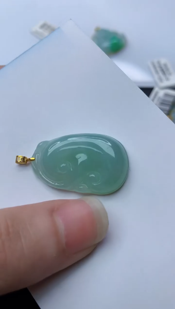 【闪购商品】翡翠颈饰18K金镶嵌32.........