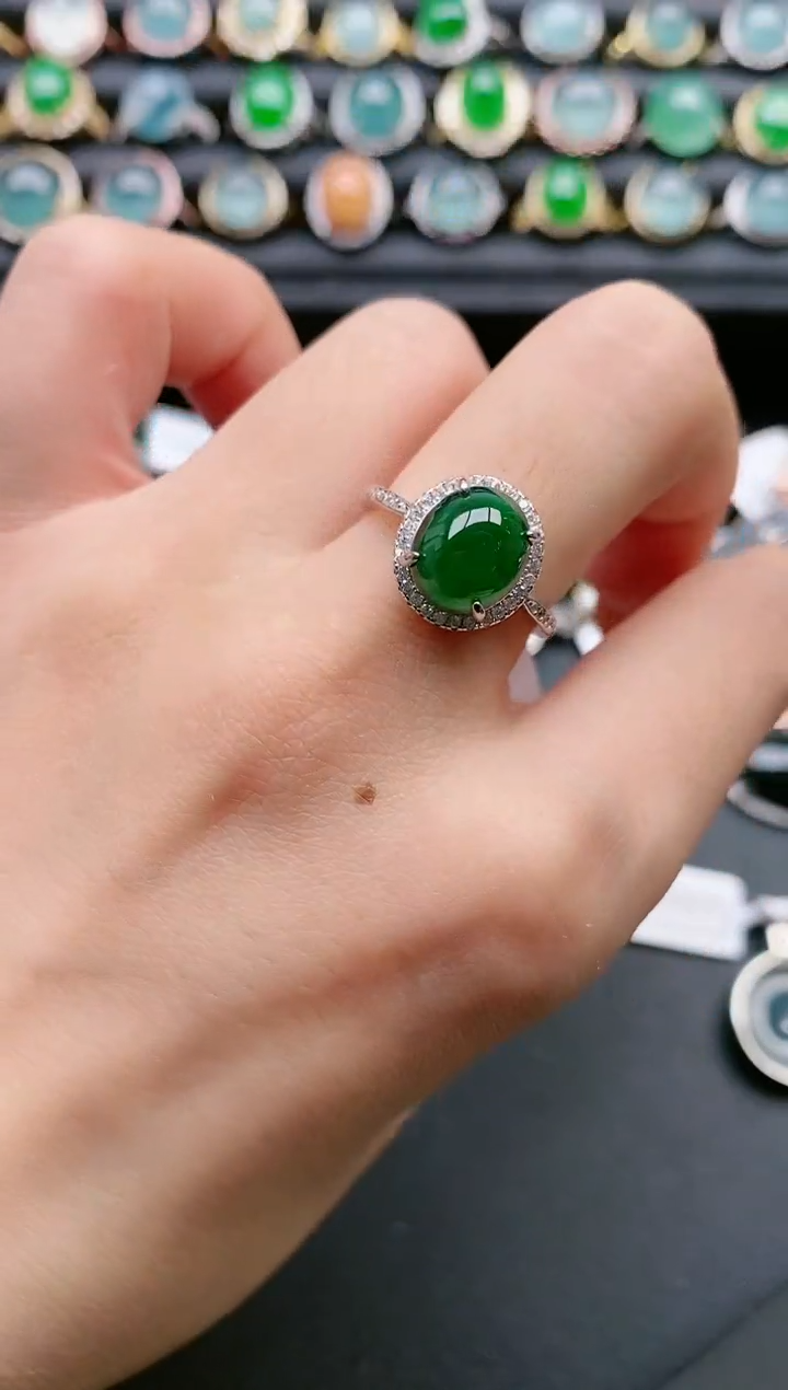 【闪购商品】翡翠戒指银S925镶嵌11111111