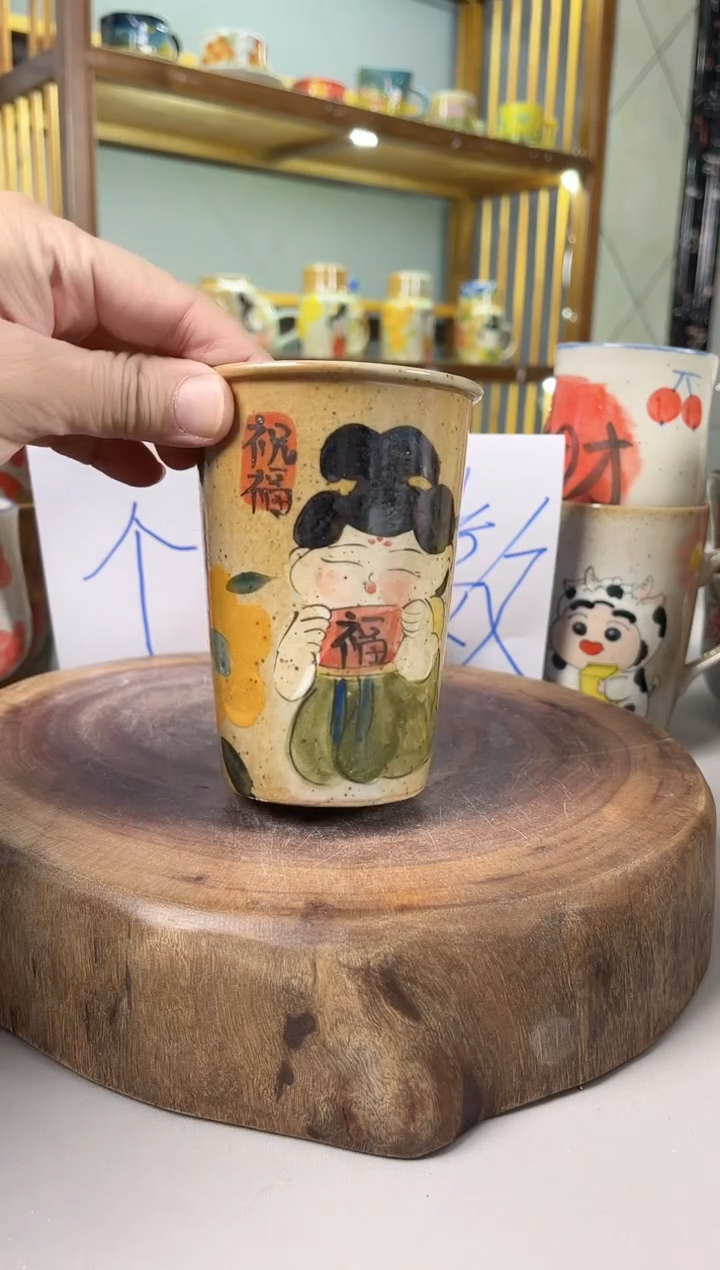 【闪购商品】瓷片手绘高温釉下彩陶瓷