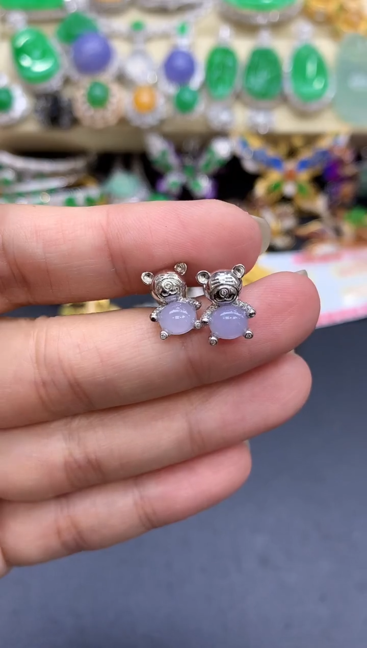 18K金镶嵌翡翠耳饰220-中国好珍宝