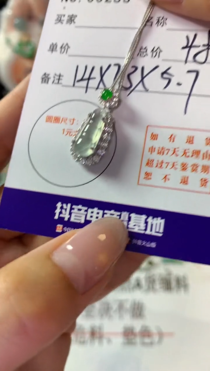 颈饰银S925镶嵌翡翠翡翠