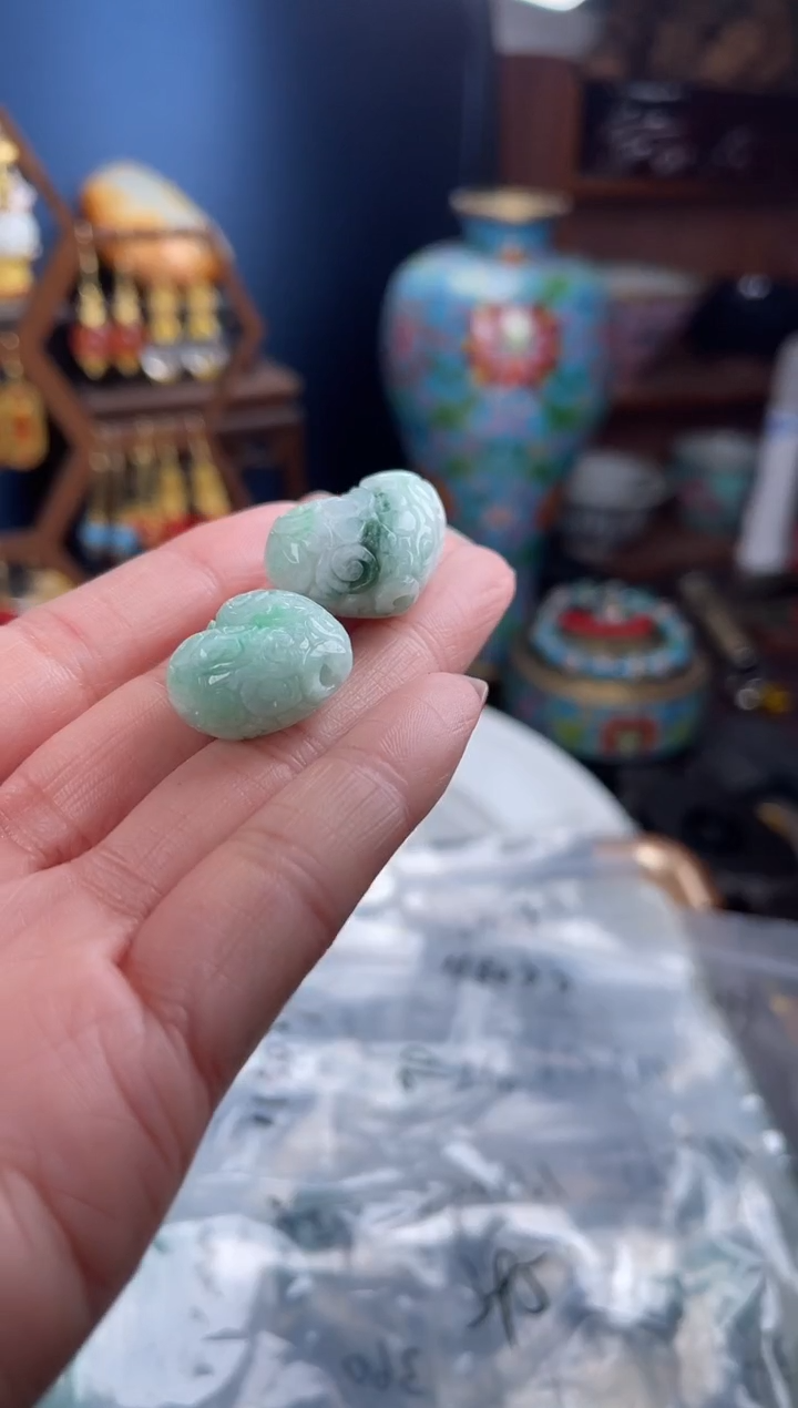 未镶嵌挂件翡翠呆*呗，113017+113027
