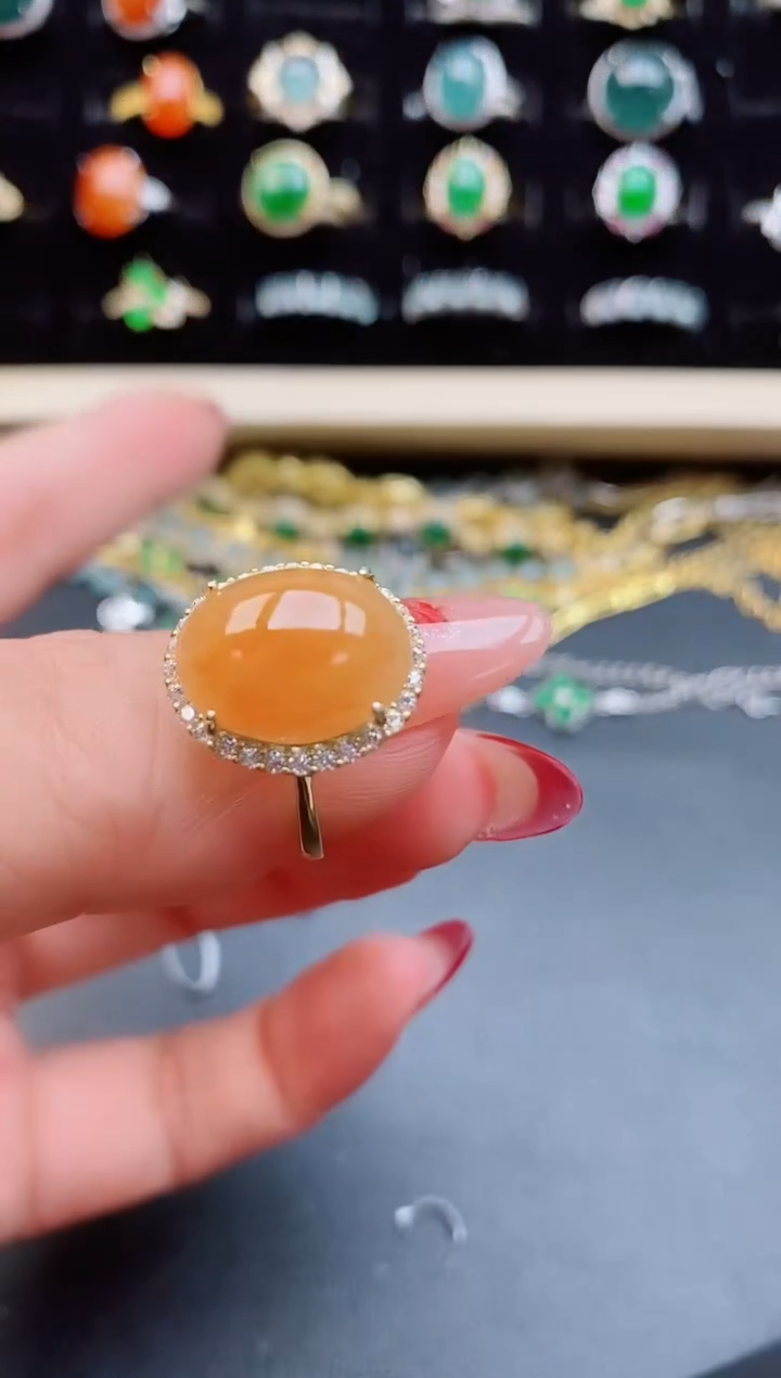 【闪购商品】翡翠戒指银S925镶嵌508550