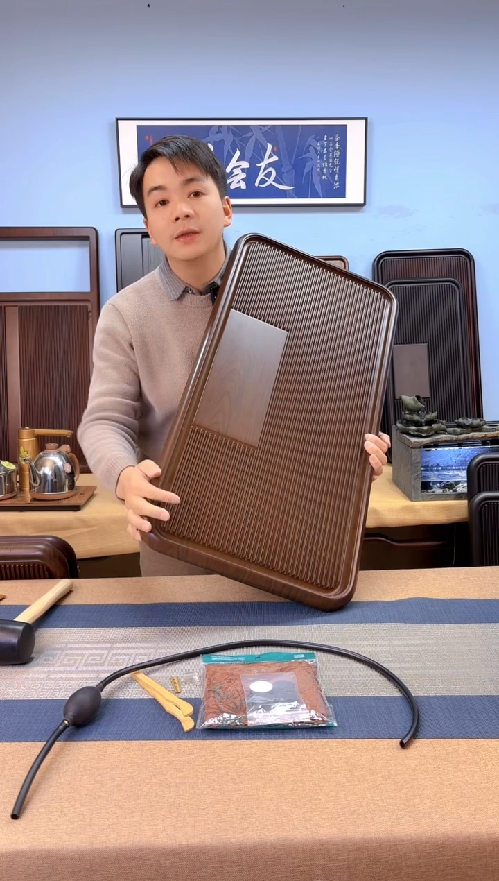 【闪购商品】凌龙黄色款式茶盘80*40*4