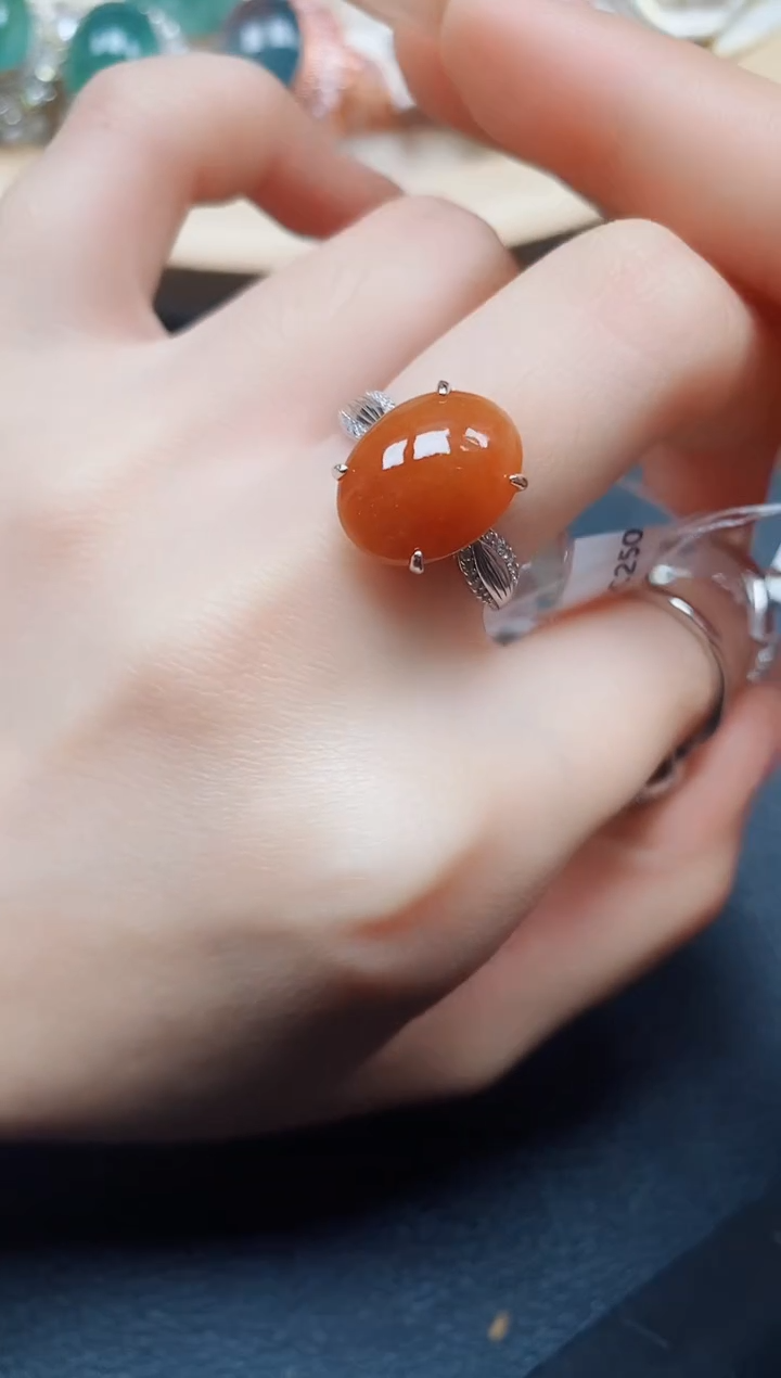 【闪购商品】翡翠戒指银S925镶嵌翡翠