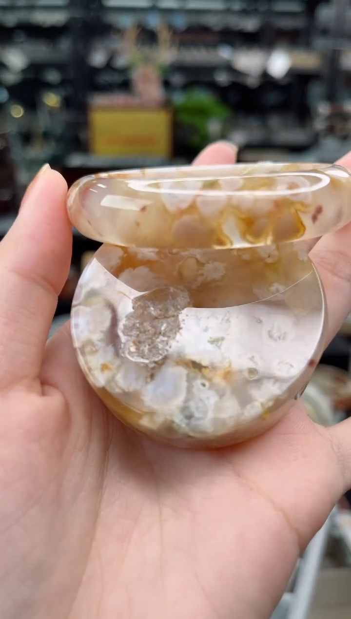 【闪购商品】石英质玉手镯未镶嵌54圈口（赠品镯心）3608095