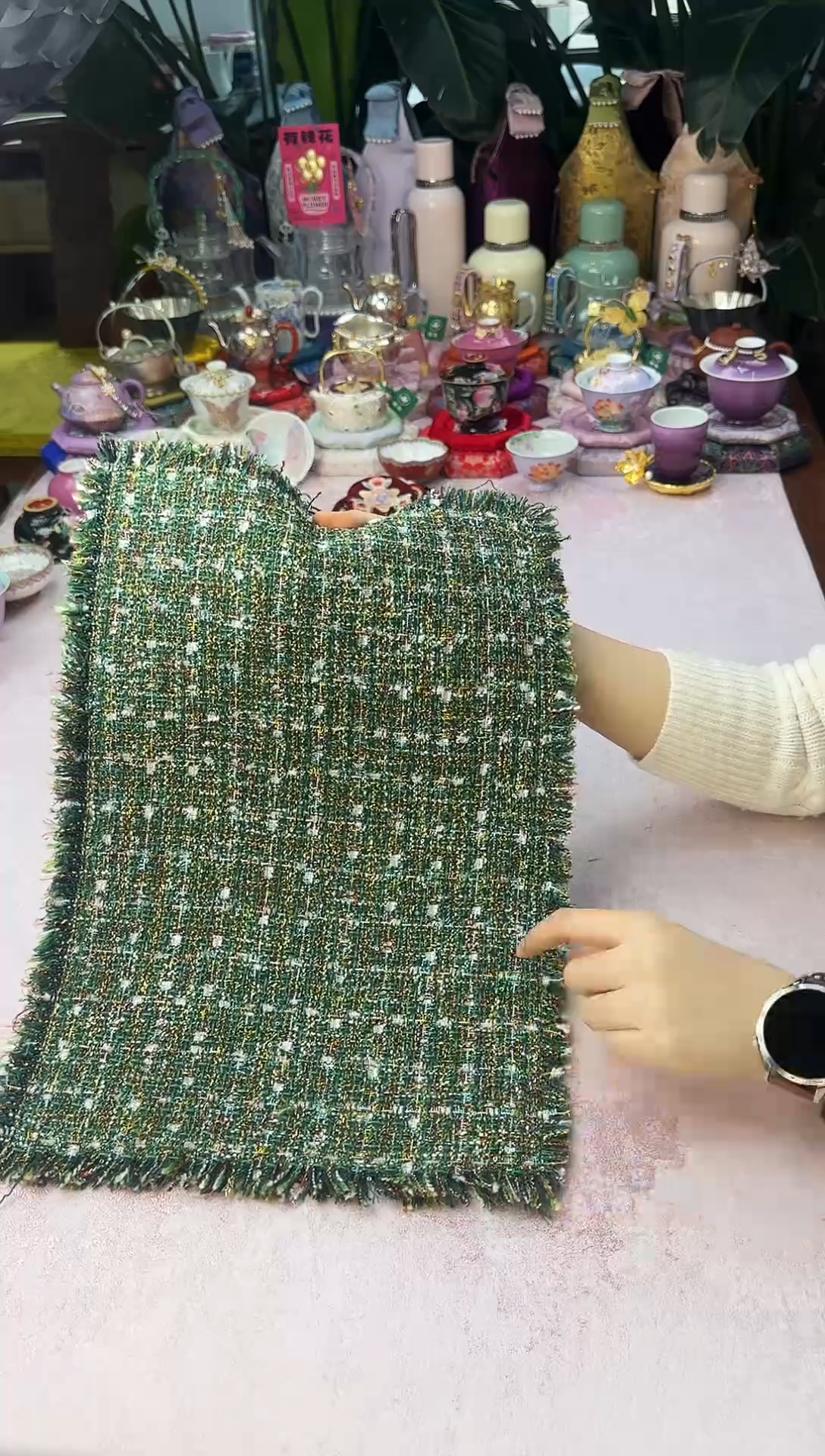 49绿色小香茶席绿金