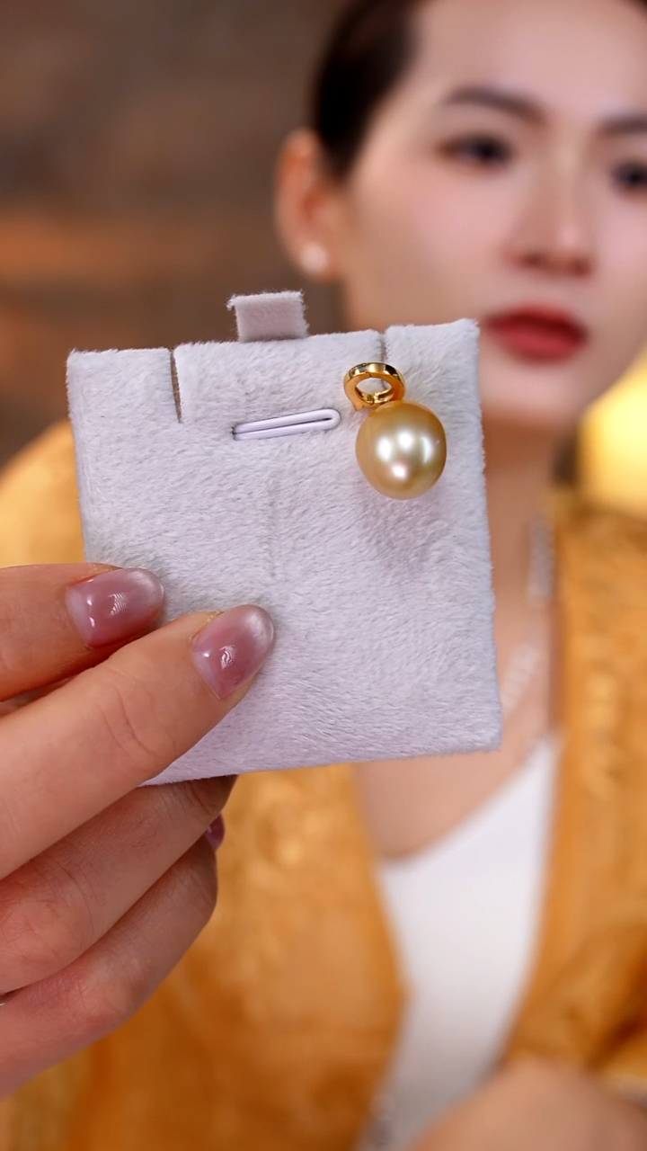 银S925镶嵌吊坠(不含链)海水珍珠金珠